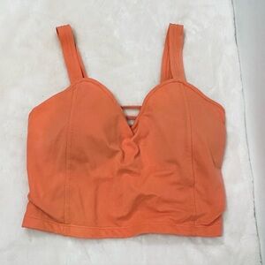 Kortni Jeane Latter back swimsuit top size small! Peach coral color swimmer!